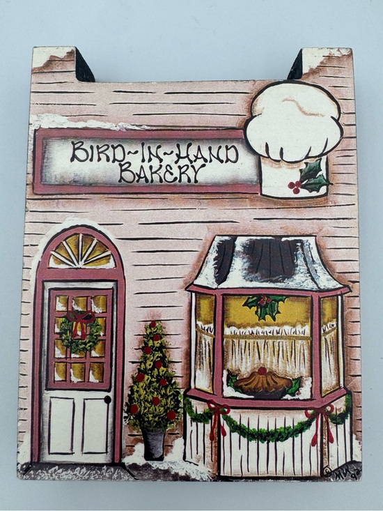 Brandywine Woodcrafts Other - Brandywine Woodcrafts Bird In Hand Bakery Christmas Wood Shelf Sitter